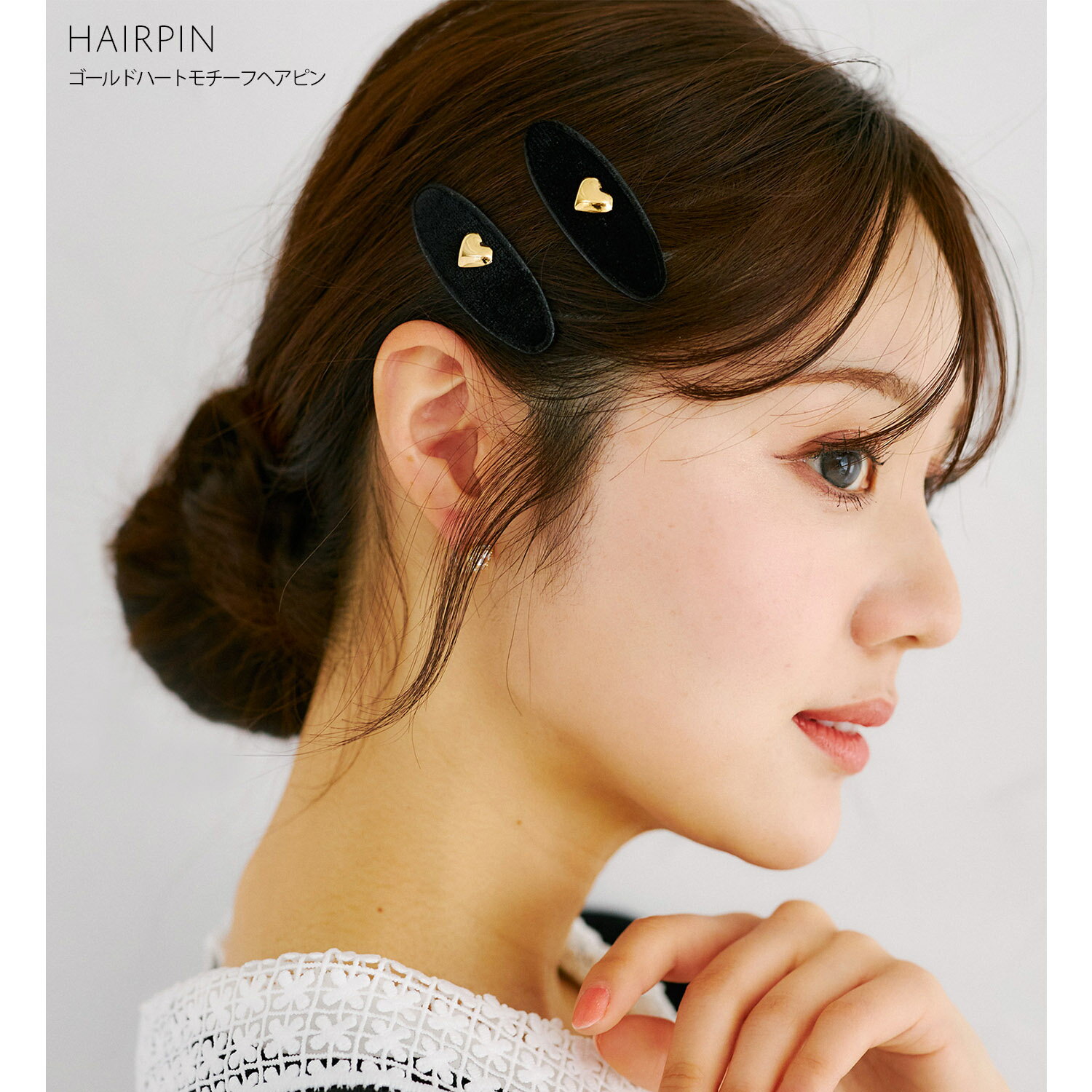 Rakuten - ゴールドハートモチーフヘアピンtocco closet(トッコクローゼット)　 ブラック 商品番号：194-205220