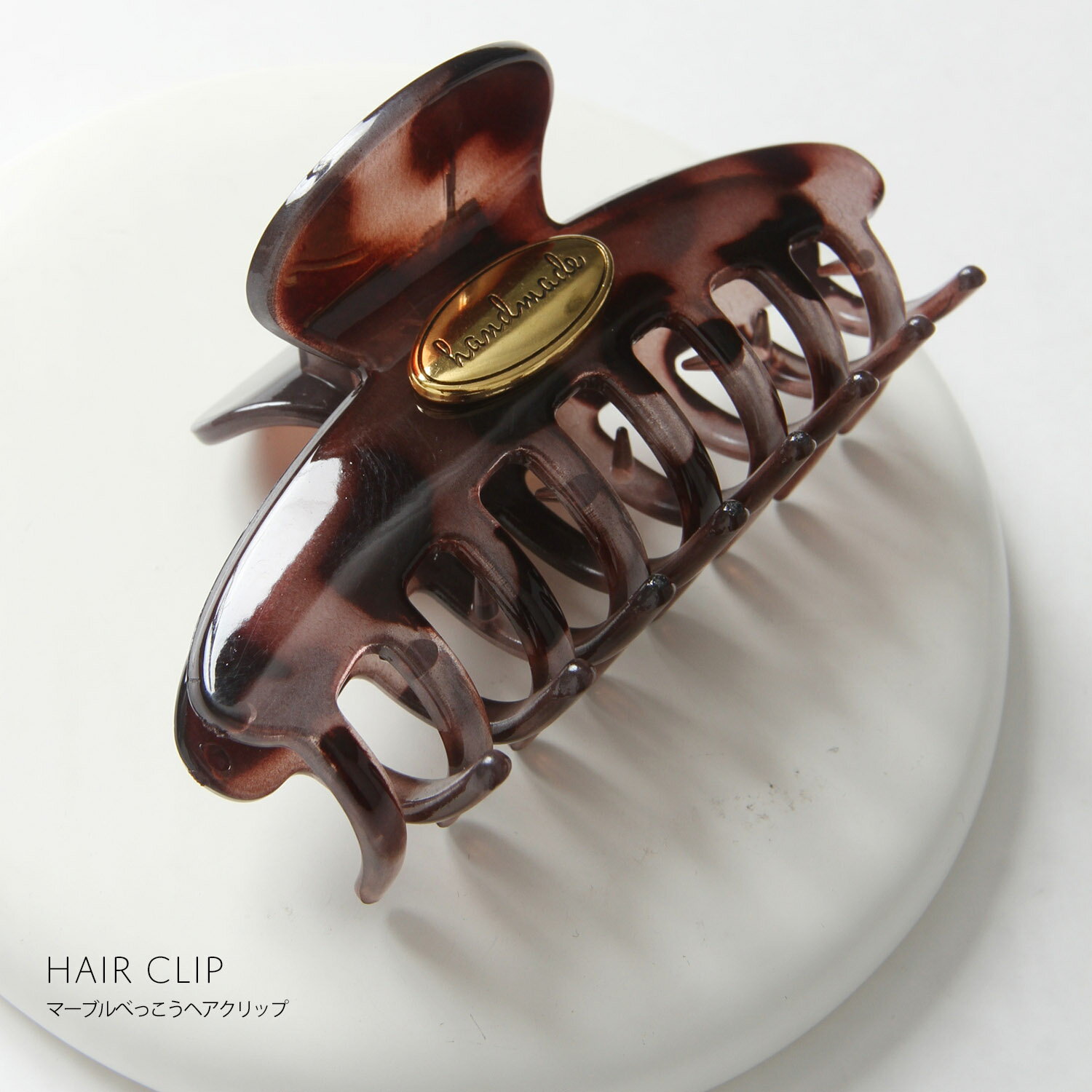 Rakuten - マーブルべっこうヘアクリップtocco closet(トッコクローゼット)　 ブラウン 商品番号：194-205224