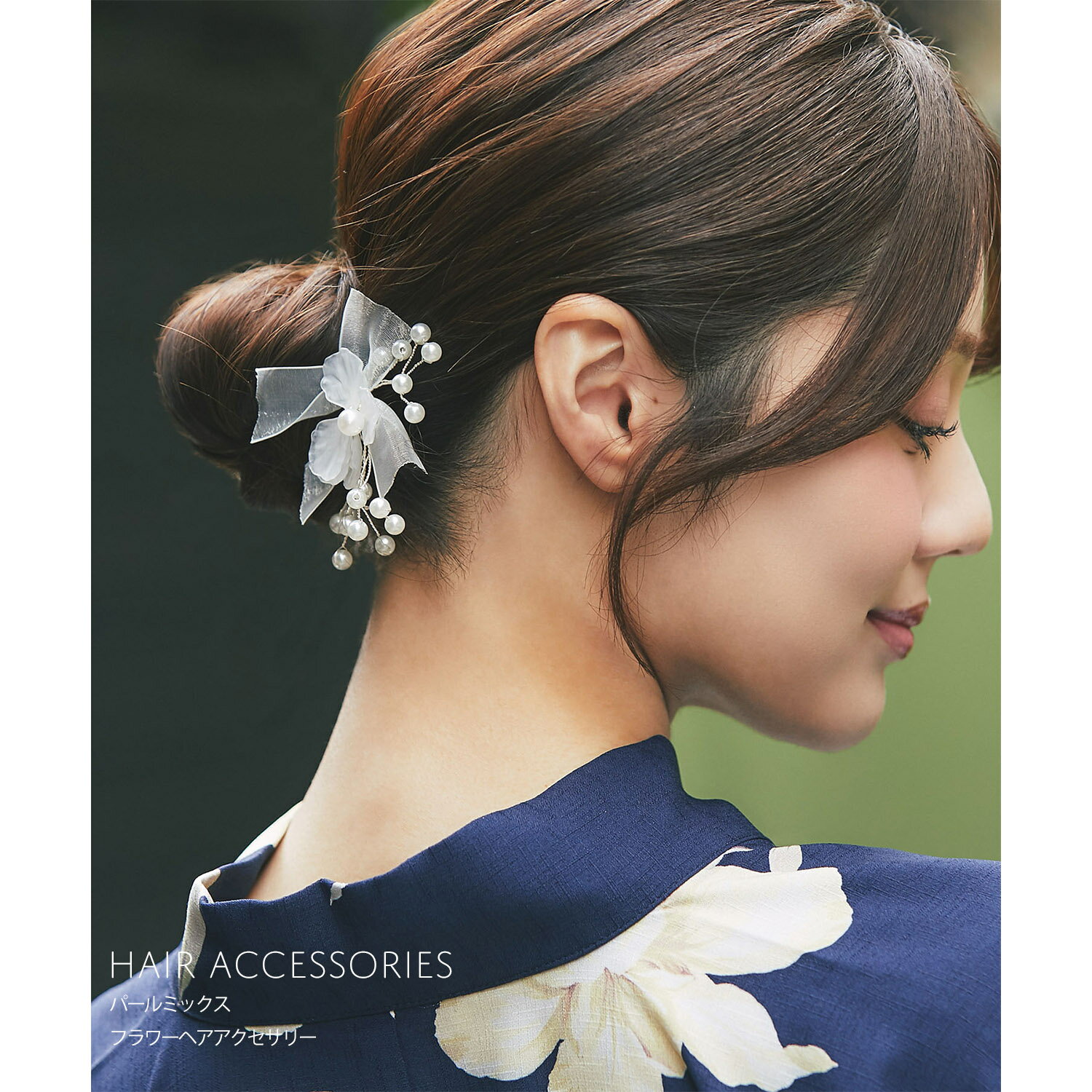 乐天商城 - パールミックスフラワーヘアアクセサリーtocco closet(トッコクローゼット)　 オフホワイト 商品番号：186-070576