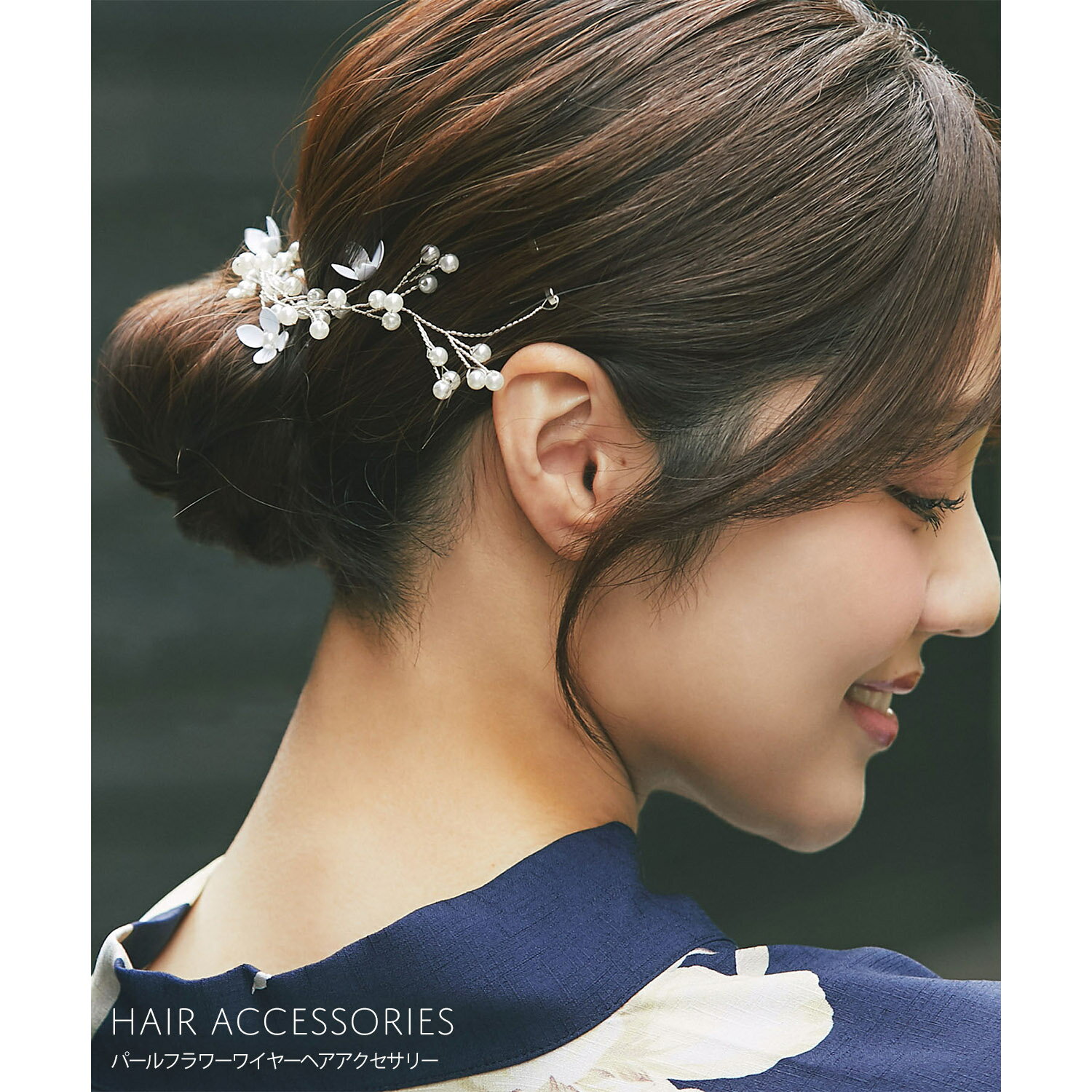乐天商城 - パールフラワーワイヤーヘアアクセサリーtocco closet(トッコクローゼット)　 オフホワイト 商品番号：186-206677