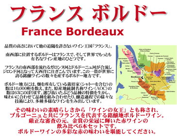 ALLトリプル金賞　ボルドー金賞受賞赤ワイン6本セット ▽▲▽第40弾 ▽▲▽【送料無料】　赤ワイン　フルボディ＆ミディアムボディ／フランスワインの王道ワイン【福箱】【福袋】【あす楽】金メダル22個獲得