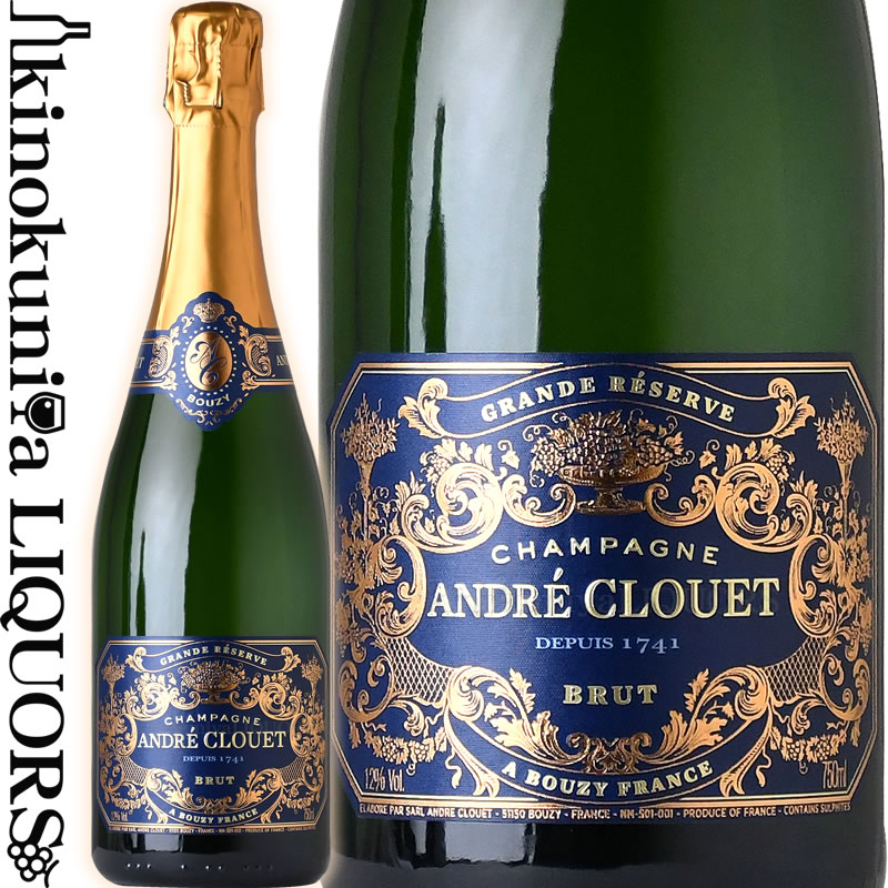 アンドレ クルエ / グランド レゼルヴ ブリュット [NV] 白 スパークリングワイン 辛口 750ml / フランス A.O.C. CHAMPAGNE Grand Cru ANDRE CLOUET GRANDE RESERVE BRUT 泡