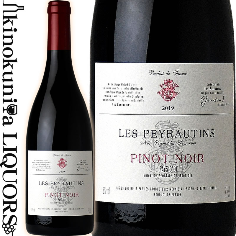 レ ペイロタン / ペイ ドック ピノ ノワール 2022 赤ワイン ミディアムボディ 750ml / フランス ラングドック ルション Les Peyrautins Pays d’Oc Pinot Noir