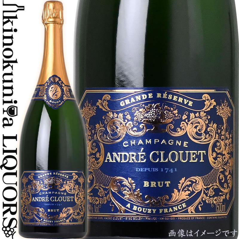 3000ml【Wマグナム】アンドレ クルエ / グランド レゼルヴ ブリュット [NV] 白 スパークリングワイン 辛口 3000ml / フランス A.O.C. CHAMPAGNE Grand Cru ANDRE CLOUET GRANDE RESERVE BRUT ダブルマグナムボトル シャンパーニュ シャンパン