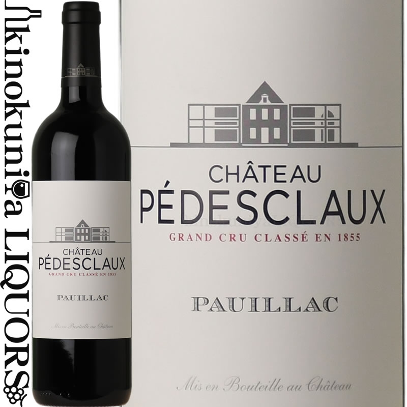 Chateau Pedesclaux 　シャトー・ペデスクロー 色赤ワイン 味わいフルボディ ヴィンテージ品名に記載 産地フランス ボルドー オー・メドック 原産地呼称A.O.C.ポイヤック 格付メドック 第5級格付 品種カベルネ・ソーヴィニヨン/メルロー/カベルネ・フラン ALC度数＿% 飲み頃温度17℃ キャップ仕様コルク ◆商品説明 メドック格付けポイヤック5級。 ※掲載画像はイメージです。お届けの品のラベルイメージ、ヴィンテージが異なる場合がございます。 メーカー希望小売価格はメーカーサイトに基づいて掲載しています。