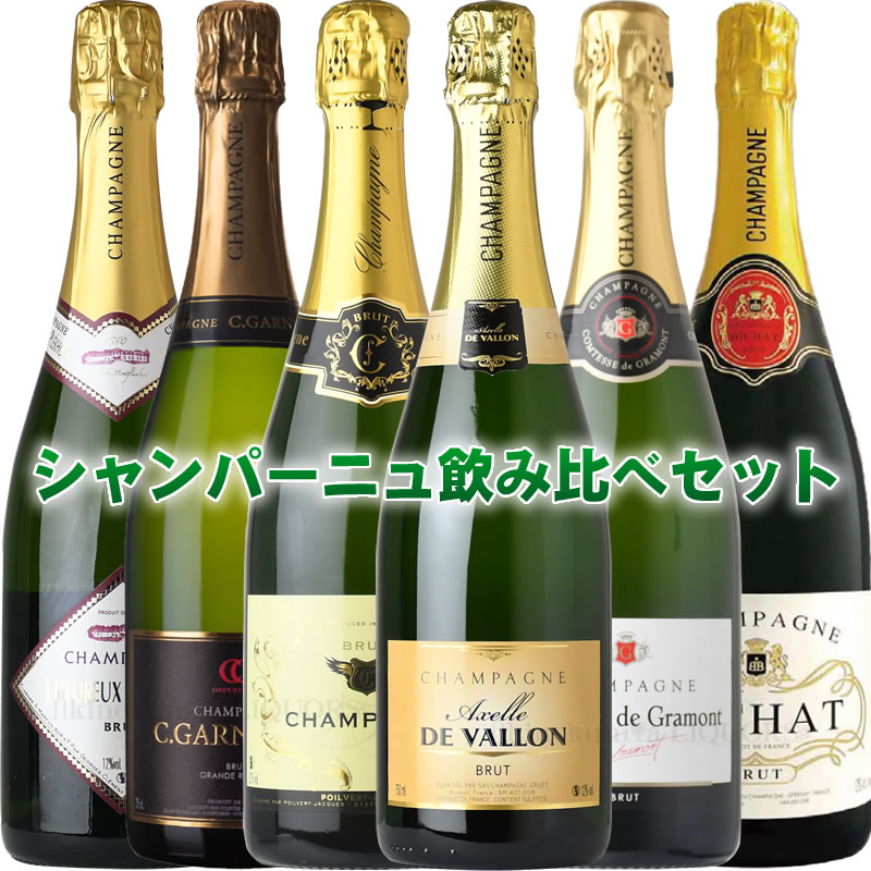 大興奮のシャンパーニュ6本セット (本物シャンパンのみでこの価格) フランス シャンパーニュ地方 CHAMPAGNE だけのセット ☆☆第8弾☆☆ シャンパンのサムネイル