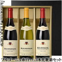ブルゴーニュ 化粧箱入り3本 / 赤2本白1本セット / ブルゴーニュ ピノ ノワール 赤 & ブルゴーニュ シャルドネ 白 各750ml【送料込】ギフト 贈答...