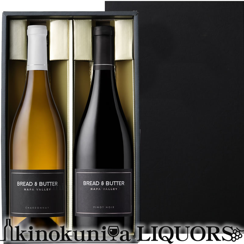 ブレッド&バター 化粧箱2本入りギフトセット / カリフォルニアワイン 赤白セット / 赤 ピノ ノワール カーネロス & 白 シャルドネ ナパ ヴァレー 各7...