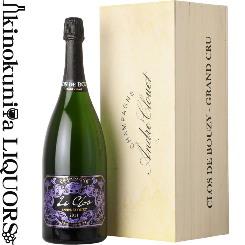 1500ml【マグナム】アンドレ クルエ / ル・クロ [2011] スパークリングワイン 白 辛口 1500ml / フランス シャンパーニュ A.O.C. CHAMPAGNE Grand Cru グランクリュ ANDRE CLOUET LE CLOS マグナムボトル tochikame-10016518 ワインの専門店・紀伊国屋リカーズ パッケージ画像