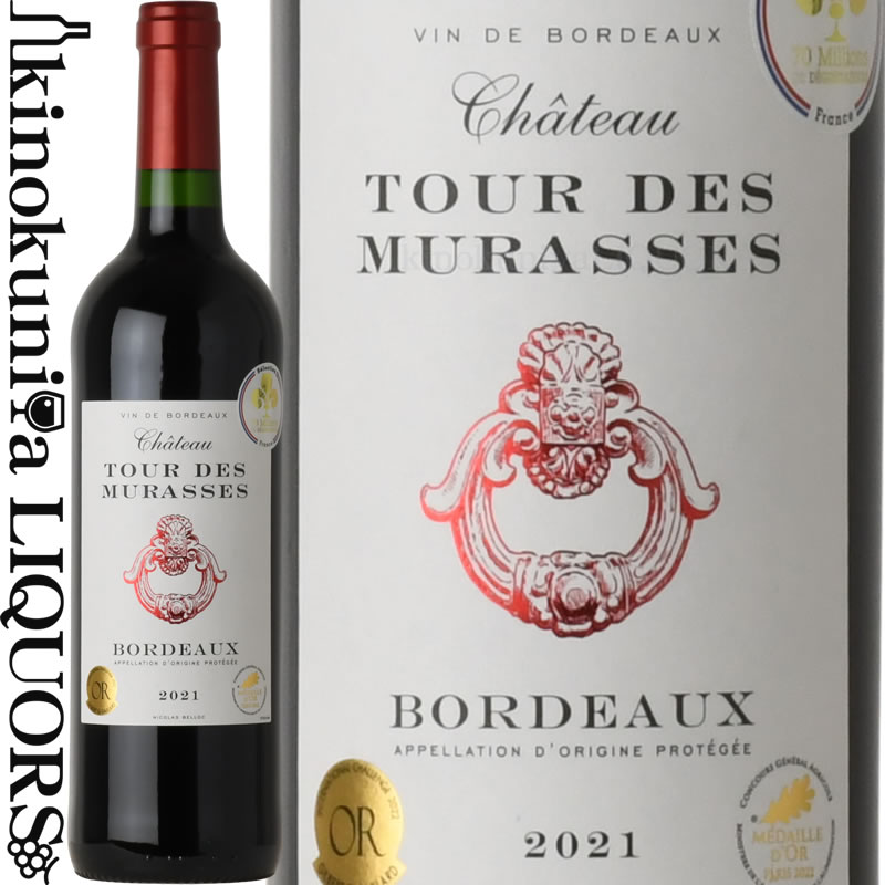シャトー・トゥール・デ・ムラス [2021] 赤ワイン ミディアムボディ 750ml / フランス AOCボルドー / Chateau Tour des Murasses tochikame-10015752 ワインの専門店・紀伊国屋リカーズ パッケージ画像