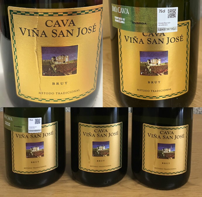 【訳あり】ビニャ サン ホセ / カヴァ (カバ) ブルット [NV] 白泡 スパークリングワイン 辛口　750ml / スペイン 北東部海岸地方（アルトペネデス地方）ペネデス DOカヴァ Vinya San Jose Cava Reserva Brut シャンパン製法 瓶内二次発酵 カヴァ 泡 発泡 tochikame-10016576 ワインの専門店・紀伊国屋リカーズ サンプル画像3