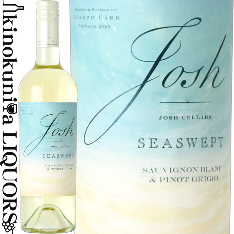 　Josh Cellars Seaswept Sauvignon Blanc & Pinot Grigio California ジョッシュ・セラーズ　シースウェプト ソーヴィニヨン・ブラン & ピノ・グリージョ カリフォルニア 色白ワイン 味わい辛口 ヴィンテージ品名に記載 産地アメリカ カリフォルニア州 ALC度数11.5% 飲み頃温度7-10℃ キャップ仕様スクリューキャップ ◆品種・セパージュ ソーヴィニヨン・ブラン、ピノ・グリージョ ◆商品説明 シースウェプトは、直訳すると海風に吹かれたという意味です。太陽の下、海辺や屋外の開放的な場所で家族、友人と交流しながらワインを楽しむことをイメージして造られました。 ◆醸造 ブドウは早朝の涼しいうちに収穫され、そのまま低温ステンレスタンクに送られます。発酵の33～4 週間は、温度管理を行いながら、品種の個性、フレッシュさ、アロマを最大限に引き出します。 熟成： ステンレスタンクで5 ヶ月 ◆ティスティング・ノート ソーヴィニヨン・ブランとピノ・グリージョを使用し、爽やかで飲みやすいワインに仕上げています。柑橘系と白い花のフレッシュで華やかなアロマ、刈りたての草やグリーン・メロンのニュアンスも感じられます。味わいはフレッシュでフルーティー、日差しが降り注ぐ暖かな日にぴったりな軽やかな口当たりです。 　Josh Cellars 　ジョッシュ・セラーズ ◆成長率「全米No.1」の必飲ブランド ジョセフ・カーは「ジョセフ・カー・ワインズ」創業後、瞬く間に成功を収め、2年後となる2007年に、より生産量が多く価格も手に届きやすい「ジョッシュ・セラーズ」を立ち上げました。 出来上がったワインを口にすると、表現力豊か、そして控えめで親しみやすい、忘れられない味わいでした。それは、米軍兵であり、またボランティアで消防士を務める等、思いやりを大切にする父親を思い出させるものだったことから、彼の愛称であった「ジョッシュ」をブランドネームとしました。 ジョッシュ・セラーズのリリース後、卓越した品質と手頃な価格設定から数多くの人が魅了され、2019年にはポピュラー・プレミアム(※1)と呼ばれるカテゴリーでケンダル・ジャクソンに次いで「全米でNo.2」。そしてその成長率は「全米No.1」の必飲ブランドとなっています。 ワインのヴィンテージについて こちらのアイテムは、予告なくヴィンテージが変更となる場合がございます。正確なヴィンテージが必要な場合は、購入される前にお問合せ下さいませ。 ※掲載画像はイメージです。お届けの品のラベルイメージ、ヴィンテージが異なる場合がございます。