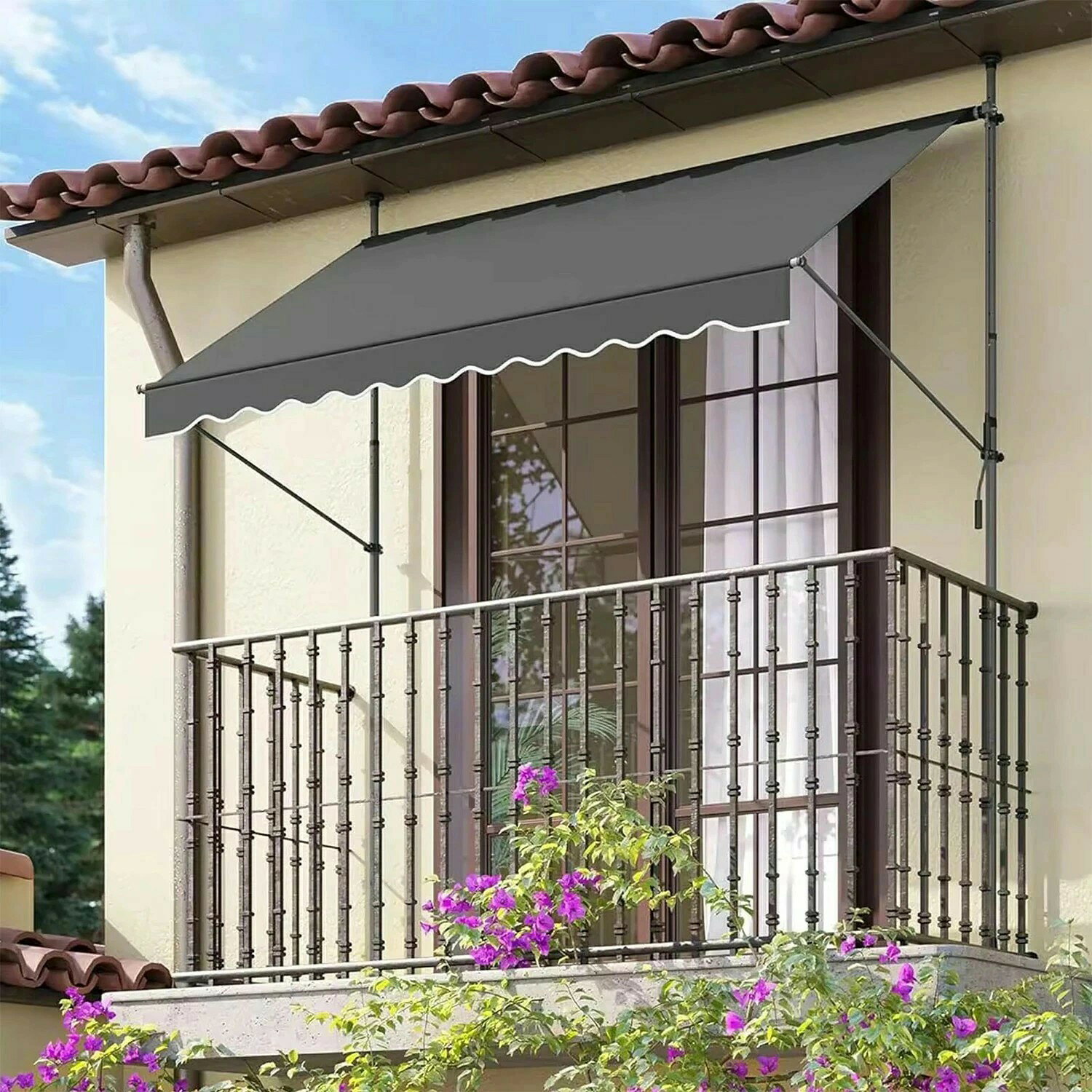 商品情報【商品詳細】 オーニングテントのサイズ(約):幅400cm-200cm、奥行き120cm、高さ215cm〜310cm,さまざまな色が用意されています。フレーム:粉体塗装された鋼製;巻き取り式、100%ポリエステル180g/m 、UVコーティング。【高さ調節可能】 このオーニングテント、高さを調整でき,異なる窓やバルコニーに合わせて調整できます。また、太陽の位置に応じてキャンバスの傾斜を調整することもできます。便利なクランクで簡単に巻き上げ/巻き下ろしができるため、テラスの日よけはすばやく使用または収納できます。【高品質素材】 頑丈な鋼製フレームと滑り止めの足が、窓やバルコニーで最適な安定性を確保します。高品質のポリエステルキャンバスは、PUコーティングとUV耐性処理が施されており、紫外線や夏の雨からしっかりと保護します。さらに、キャンバスは簡単にお手入れできます。【簡単な取り付け】 工具不要のオーニングは、2人で簡単に取り付けることができます。わかりやすく詳細な取り付け説明書が付属しています。すべての必要なアクセサリーがパッケージに含まれています。【日よけ効果】 ポリエステル生地にPUコーティングを施した当社のテラスの日よけは、通気性があり太陽光に強いです。180g/m のポリエステル生地でUVから保護し、隣人の視線を遮ります。日よけは、庭、テラス、バルコニーの外で美しい日陰空間を作り出します。オーニング つっぱり式 オーニングテン グレーポール +グレー グレーポール +ダークグリーン グレーポール +ワインレッド グレーポール +ベージュ グレーポール +アイボリー ホワイトポール +グレー ホワイトポール +ダークグリーン ホワイトポール+青 ホワイトポール +ワインレッド ホワイトポール+ベージュ ホワイトポール+アイボリー 200cm 250cm 300cm 350cm 400cm
