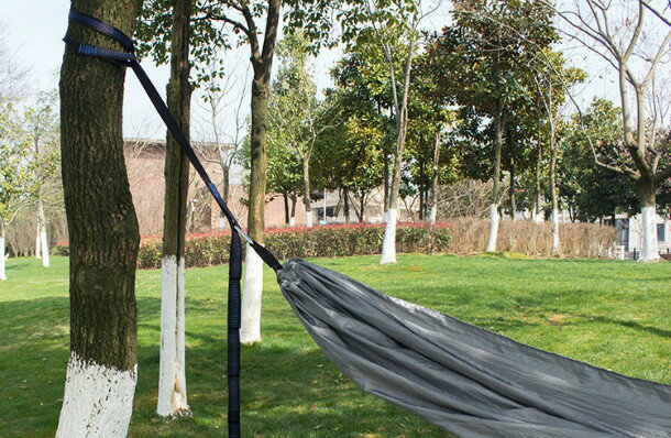 ハンモック設置ベルト + カラビナセット 長さ調節可能 ハンモックストラップ 同色2本+ジュラルミン製カラビナ2個 ロングタイプ 長め 耐荷重量500kg 好きな位置で設置できる 長さ280cm ノード14個 収納袋付き ロープ ブラック ブルー オレンジ通販格安セール情報 楽天 通販