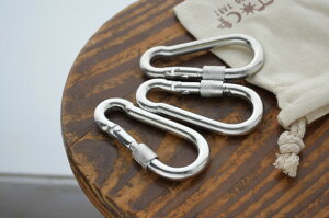 送料無料 ハンモック ハンモックチェア 用 スクリューロック付き カラビナ8cm 3個セット 室内 自立式 ハンモック用 キャンプ アウトドア 防災用品通販格安セール情報 楽天 通販