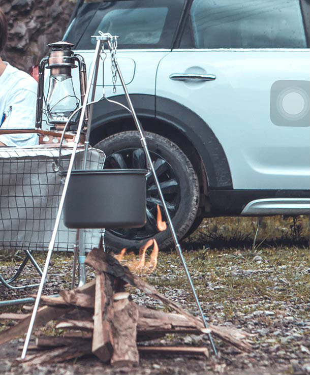 アウトドア調理 三脚トライポッド 焚き火用三脚 コンパクト収納 クッカー屋外BBQ簡単組立 キャンプ ツーリング アウトドア たき火通販格安セール情報 楽天 通販