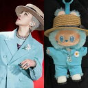 ラブブ服 推し活 ぬい撮り LABUBU ぬいぐるみ着 韓国人気 おすすめ ぬい服 ラブブ 着せ替え服 スーツ上下 ブルー セットアップ 麦わら帽子 スーツ上下 シャツ シューズ ネックレス 17cm 着せ替え服 ぬいぐるみ用衣装 1代目 2代目 3代目 ハロウィン