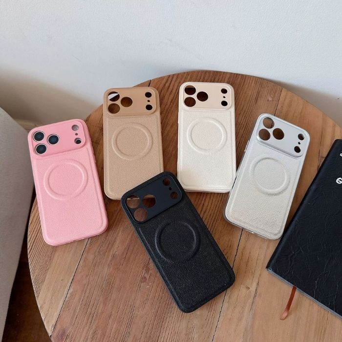 マグセーフ対応 iPhoneケース スマホケース おしゃれ 大人可愛い かわいい 韓国 レザー調 シボ革 風 シンプル ハード アイフォン17 iPhone17Proケース 17プロマックス 16プロ アイフォン16ケース 17ProMax 17Air 16 16Pro 15 14 13