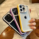 iPhoneケース iPhone 雑貨 女子 女の子 シンプル カジュアル 便利 プチプラ クリア 透明 イエロー/パープル/ブラック iPhone14 iPhone13 iPhone12 iPhone11 Pro ProMax