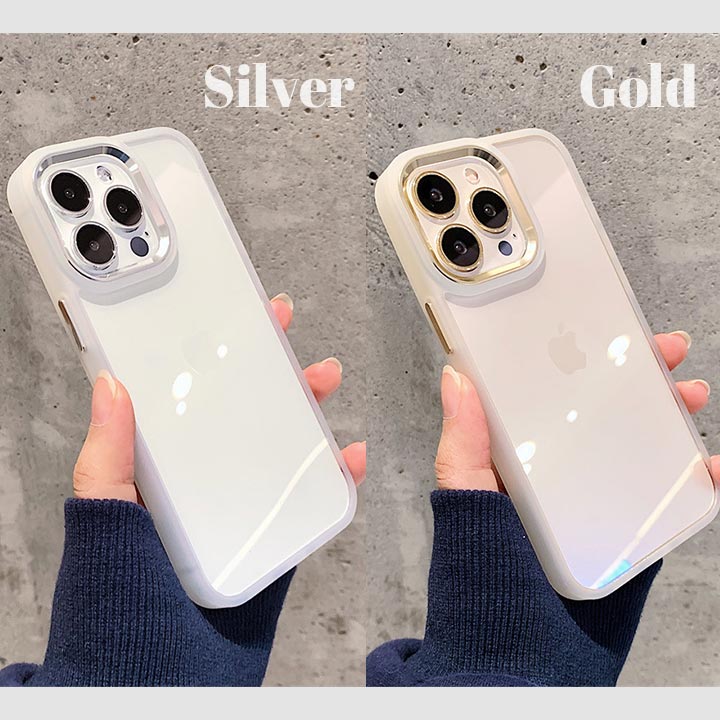 iPhoneケース iPhone 雑貨 女子 女の子 シンプル カジュアル 便利 プチプラ クリア 透明 シルバー/ゴールド iPhone16 iPhone15 iPhone14 iPhone13 iPhone12 iPhone11 Plus Pro ProMax
