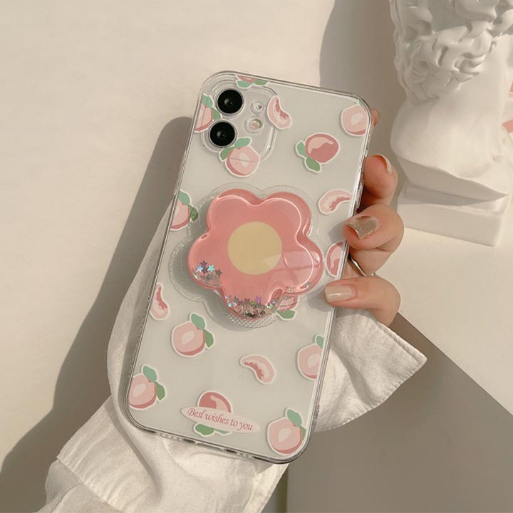 iPhoneケース iPhone 雑貨 女子 女の子 花 フラワー ホルダー シンプル カジュアル 便利 プチプラ クリア 透明 フラワー/フルーツ iPhone15 iPhone14 iPhone13 iPhone12 iPhone11 iPhone7 iPhone8 Plus Pro ProMax mini SE2 SE3