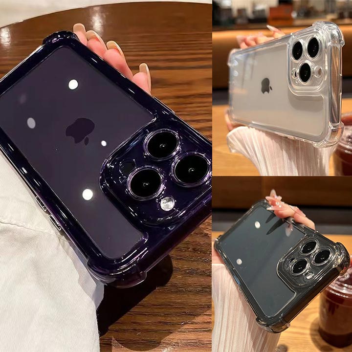 iPhone16ケース iPhone 雑貨 女子 女の子 シンプル カジュアル 便利 プチプラ クリア 透明 ホワイト/ブラック/パープル iPhone16 iPhone15 iPhone14 iPhone13 iPhone12 iPhone11 Pro Max ケース