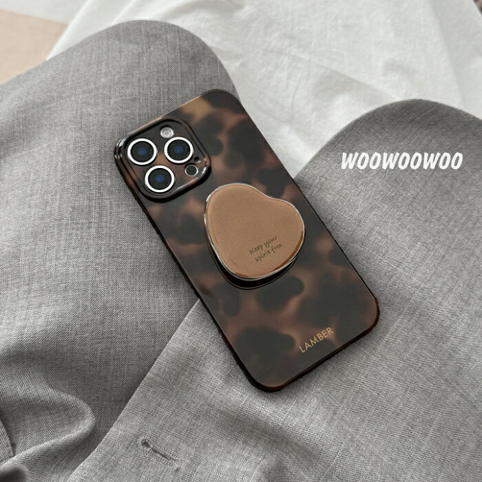 グリップ付き iPhone17ケース アイフォンケース スマホケース ヒョウ柄 べっ甲柄 ...