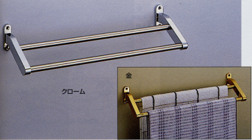 シロクマ 白熊印・フラット二段タオル掛け BT-41 400mm(日曜大工 diy リフォーム タオル掛け タオルかけ トイレ 浴室 洗面所 キッチン 通販)