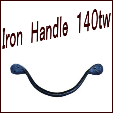 DUVE WI240BK アイアン ハンドル Iron Handle 140tw (取手 取っ手 家具 引出 引出し 引き出し アンティーク調 アイアン雑貨 交換 カントリー おしゃれ)