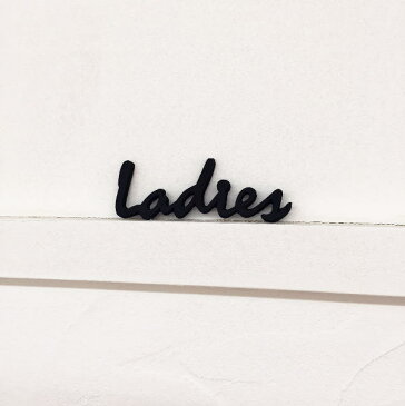 DUVE SL140BK　真鍮製 サインレター　Ladies　SIGN LETTER (サインプレート トイレ ブラス Brass アイアン アンティーク調 交換 カントリー おしゃれ）