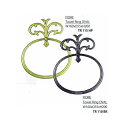 DUVE TR110BK(仕上色:ブラック) 真鍮製 タオルリング Towel Ring OVAL (タオル掛け アンティーク調 アイアン雑貨 タオルかけ サニタリー おしゃれ)