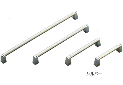 アイワ金属 アルミパイプハンドル　角座　90mm(全長110mm ビスピッチ90mm)