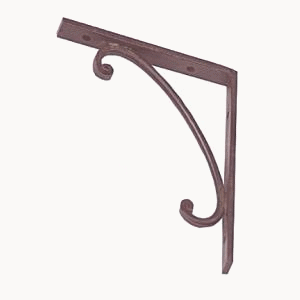 DUVE BR311CB 真鍮製 棚受け金物 L&W Bracket(S) CB 2本セット (シェルフブラケット ブラス Brass アイアン アンティーク調 交換 カントリー おしゃれ)