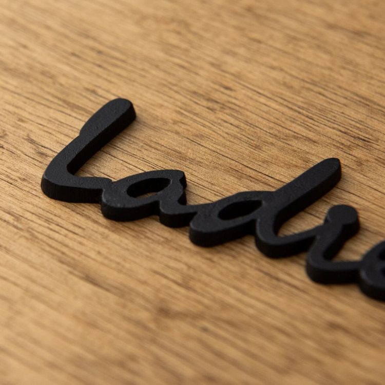 DUVE SL140BK　真鍮製 サインレター　Ladies　SIGN LETTER (サインプレート 切文字 トイレ ブラス Brass アイアン アンティーク調 交換 カントリー おしゃれ） todakana-10024450 Toda-Kanamono サンプル画像2