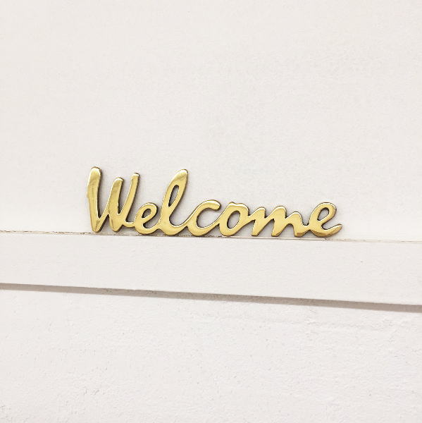 DUVE SL195P 쥿WelcomeSIGN LETTER (ץ졼 륫 ֥饹 Brass  ƥĴ  ȥ꡼ 