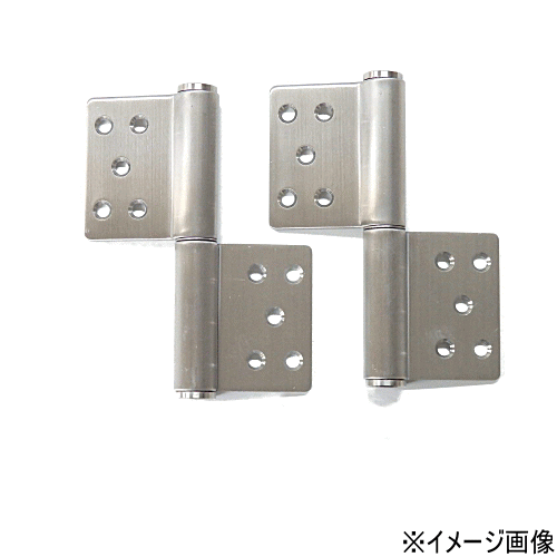 クマモト PLUS ステンレスKJ面付旗丁番 K-33AW-127 左右兼用型 3x127mm 仕上色：ヘアーライン / 2枚入 (丁番 蝶番 旗丁番 ヒンジ ドア 交換 金物）