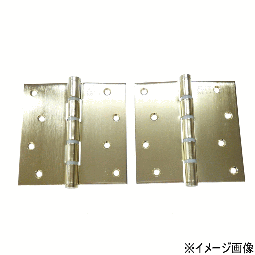クマモト Check ST義星丁番(ナイロンリング入) STR-9N 金色 2.0x102x102mm 仕上：金色 / 2枚入 (丁番 蝶番 ヒンジ ドア 交換 金物）