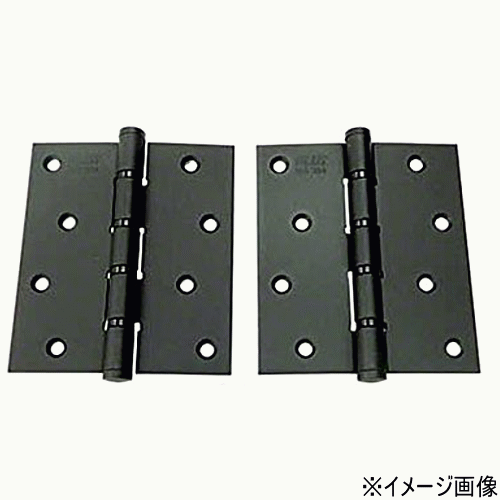 クマモト PLUS ST義星丁番(ナイロンリング入) STR-10　2.0x102x89mm 仕上：ツヤ消黒 / 2枚入 (丁番 蝶番 ヒンジ ドア 交換 金物）