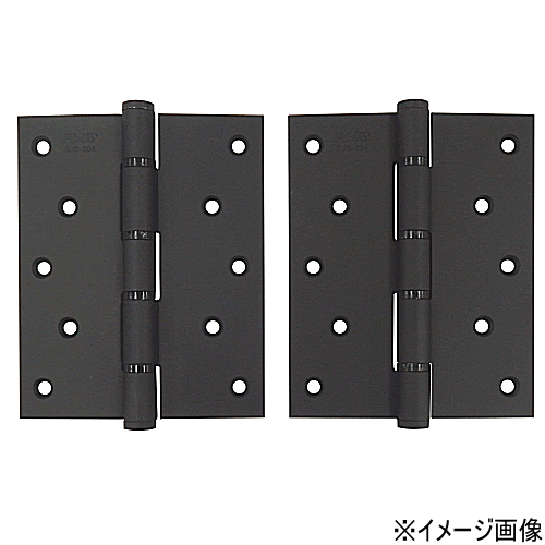 Rakuten - クマモト PLUS ST義星丁番(ナイロンリング入) STR-6　2.5x127x102mm 仕上：ツヤ消黒 / 2枚入 (丁番 蝶番 ヒンジ ドア 交換 金物）