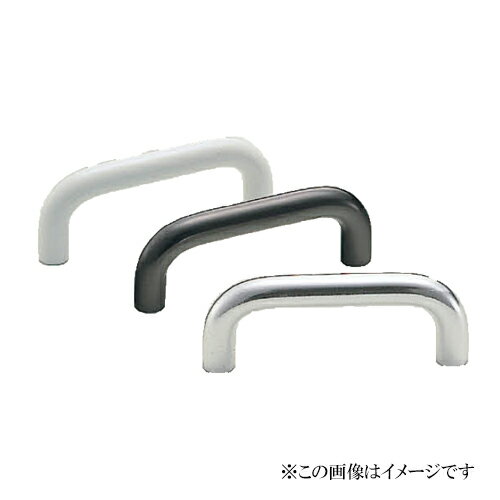 シロクマ 白熊印・A-14 アルミ 10φ丸棒ハンドル 80　仕上:シルバー(全長=80mm　ビスピッチ=70mm)