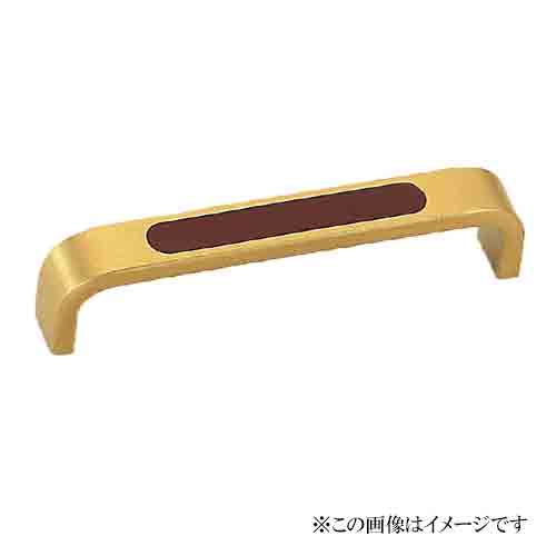 シロクマ 白熊印・HB-28 真鍮 エポックハンドル　小　仕上:ワインカラー純金(全長=100mm　ビスピッチ=95mm)