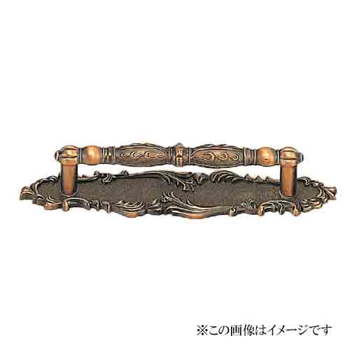 シロクマ 白熊印・HZ-40 唐草座付ハンドル　大(全長=165mm　ビスピッチ=120mm)