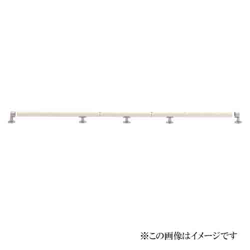 シロクマ 白熊印・まがりん棒（2箇所曲り）　φ35x1500mm アイボリ・シルバー (diy リフォーム 手摺り てすり 手すり 介護 バリアフリー 介護用品 通販)