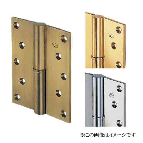 シロクマ 白熊印・BB-102 異形二管丁番（真鍮） 102x102x5.0　仕上：クローム