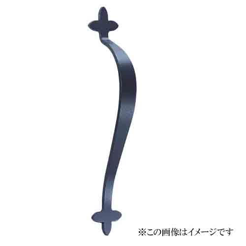 シロクマ 白熊印・ドアー取手 No.273 アンティーク取手クローバー 両面用 /1組 (ロートアイアン アイアン ハンドル 鉄工芸 アンティーク クラシック)