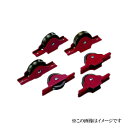 ヨコヅナ RJK-0301 赤枠2mm厚ローラー戸車 丸型 30mm / 1個