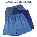 父の日 綿 おしゃれ 男性 紳士 メンズ トランクス 下着 肌着 4枚セット インナー パンツ まとめ買い プレゼント お得 送料無料 アンダーウェア ギフト ...