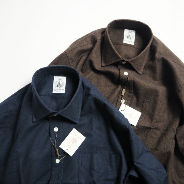 CORDINGS コーディングス ライトフランネルレギュラーシャツ SHJ306 ROYAL BRUSHED SHIRT / 2カラー