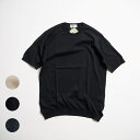ジョンスメドレー Tシャツ メンズ JOHN SMEDLEY ジョンスメドレー 30GGクルーネック半袖コットンニット ニットTシャツ S4633 / 3カラー