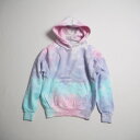 colortone カラートーン タイダイ染めスウェットパーカー キッズサイズ（2歳から8歳ごろ）#8777 PULLOVER HOODED SWEATSHIRT / COTTON CANDY